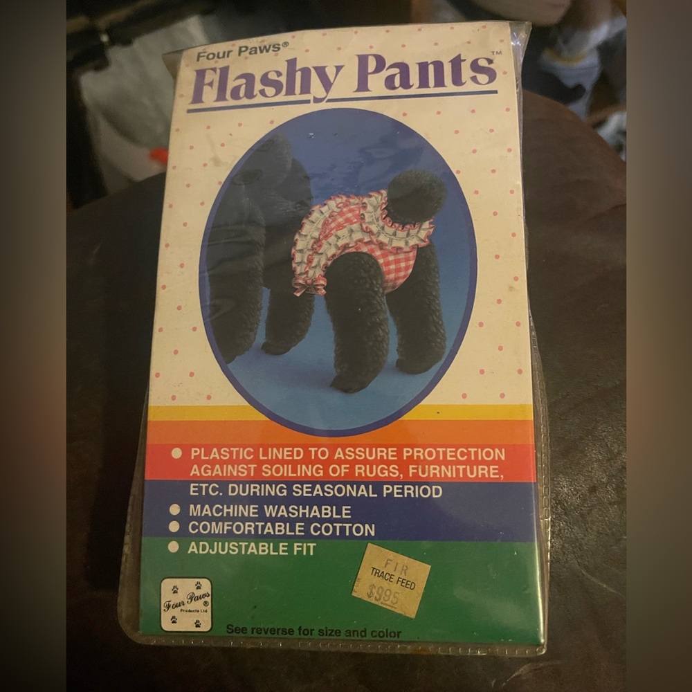 Four Paws Flashy Pants Garment For Dogs Size SMALL! Blue White Frills-NWT
